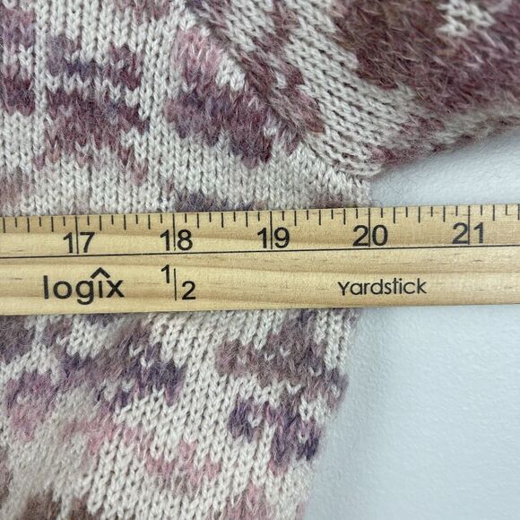 LoveShackFancy Pullover Sweater Sz S Multi Floral Crop Coquette Lace Collar - Picture 11 of 12